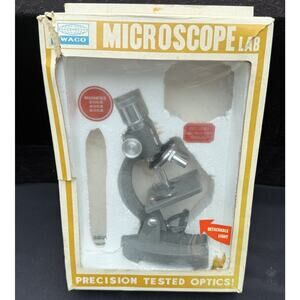 Rare 1960’s Waco Microscope Lab Precision Tested Optics In Original Box! Nice!